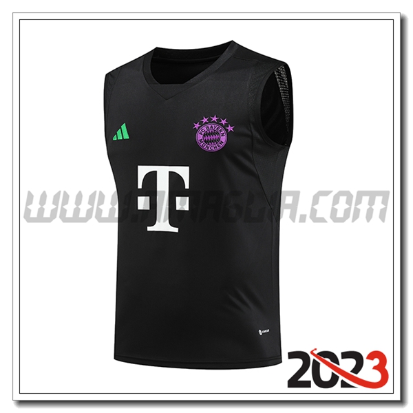 Canotta Allenamento Bayern Monaco Nero 2023 2024 -04