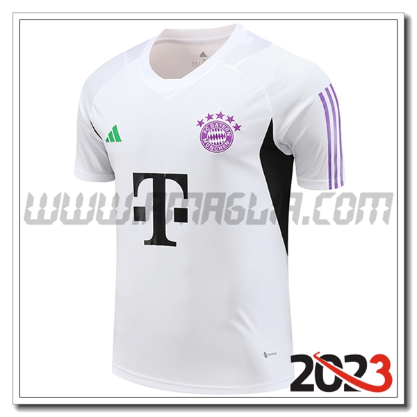T Shirt Allenamento Bayern Monaco Bianco 2023 2024