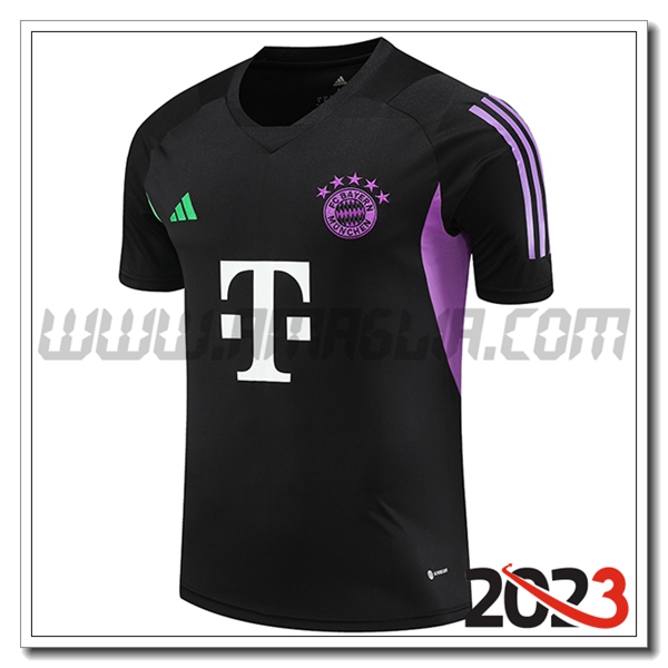 T Shirt Allenamento Bayern Monaco Nero 2023 2024 -03