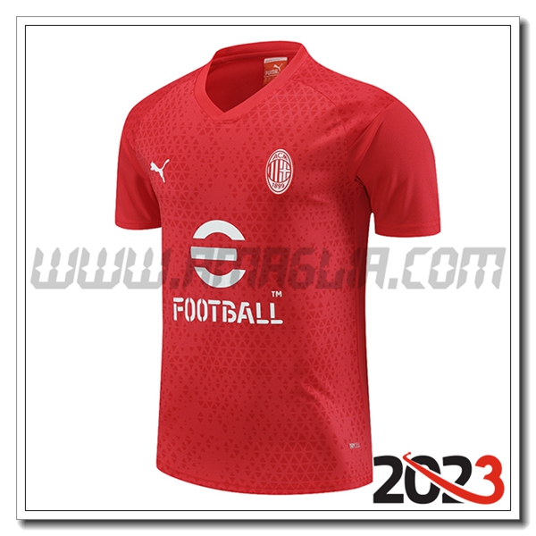 T Shirt Allenamento AC Milan Rosso 2023 2024