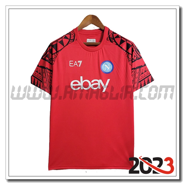 T Shirt Allenamento Napoli Rosso 2023 2024