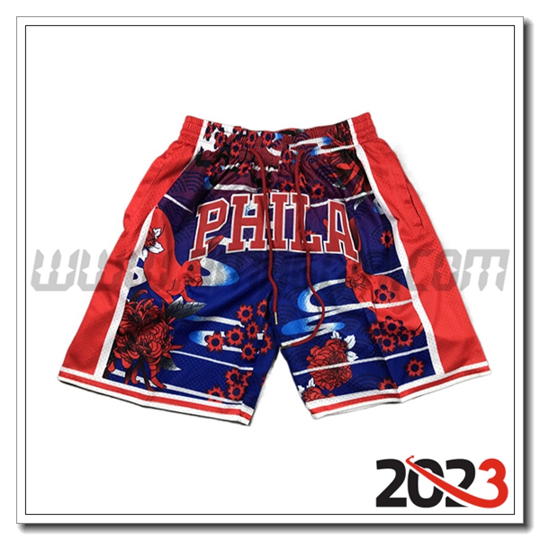 Pantaloncini NBA Philadelphia 76ers 2023/24 Rosso/Blu