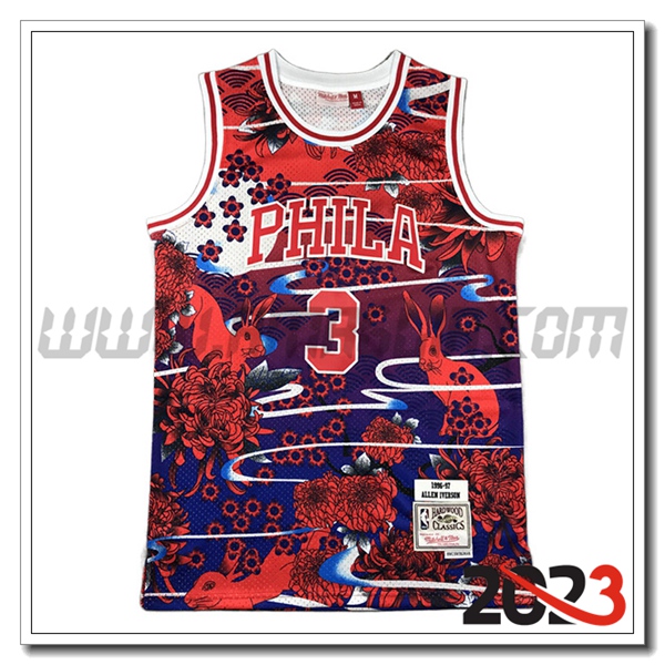 Maglia Philadelphia 76ers (IVERSON #3) 2023/24 Rosso