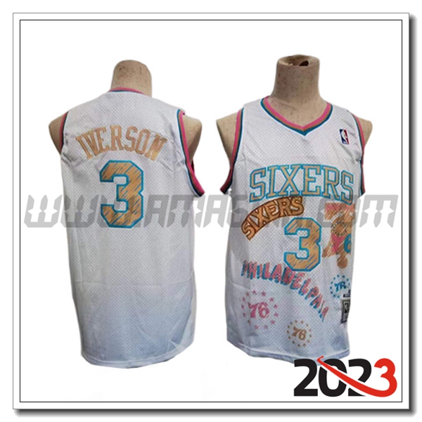 Maglia Philadelphia 76ers (IVERSON #3) 2023/24 Bianco