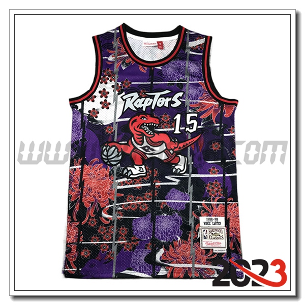 Maglia Toronto Raptors (CARTER #15) 2023/24 viola/Rosso