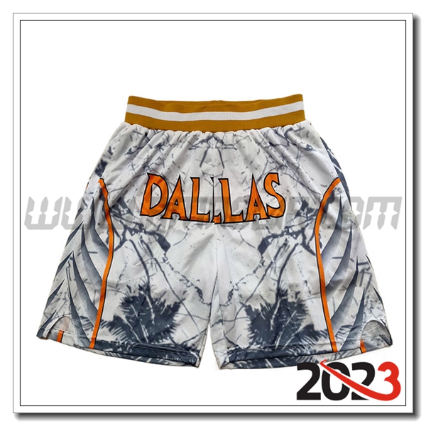 Pantaloncini NBA Dallas Mavericks 2023/24 Grigio/Bianco