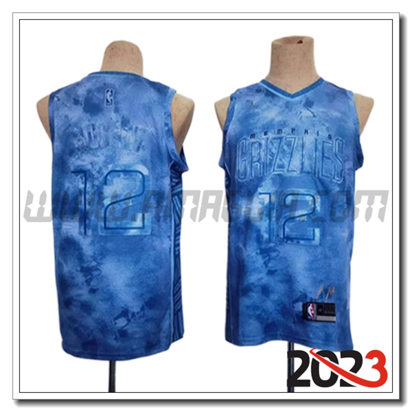Maglia Memphis Grizzlies (MORANT #12) 2023/24 Blu -03