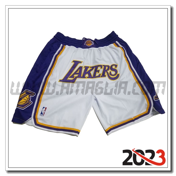 Pantaloncini NBA Los Angeles Lakers 2023/24 Bianco/Blu