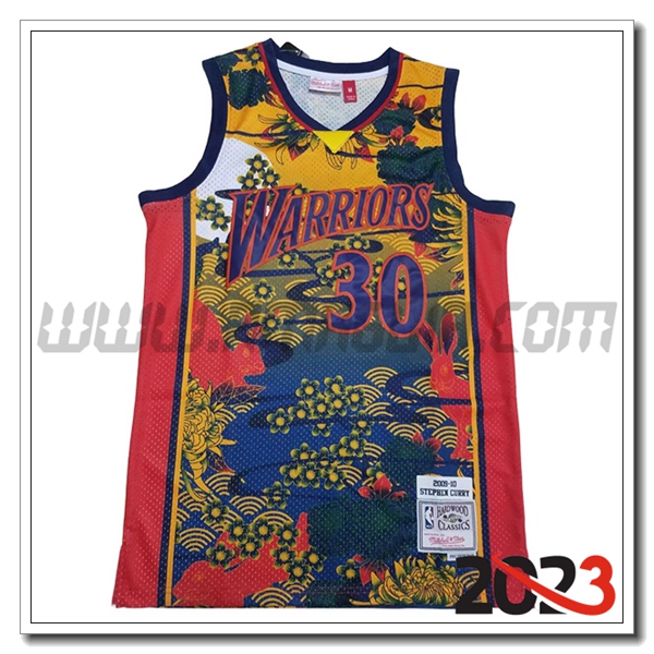 Maglia Golden State Warriors (CURRY #30) 2023/24 Giallo/Blu/Rosso