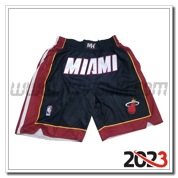 Pantaloncini NBA Miami Heat 2023/24 Nero/Rosso