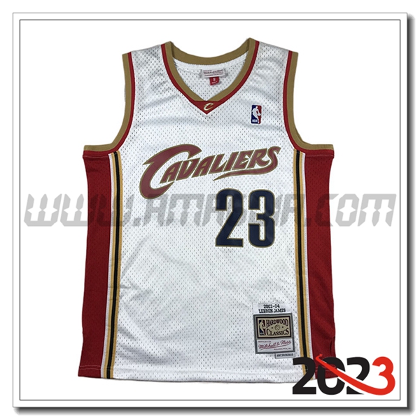 Maglia Cleveland Cavaliers (JAMES #23) 2023/24 Bianco