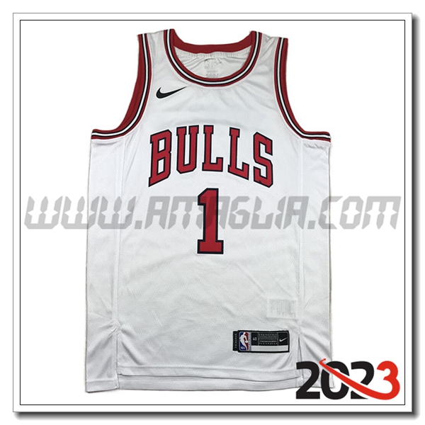 Maglia Chicago Bulls (Rosa #1) 2023/24 Bianco