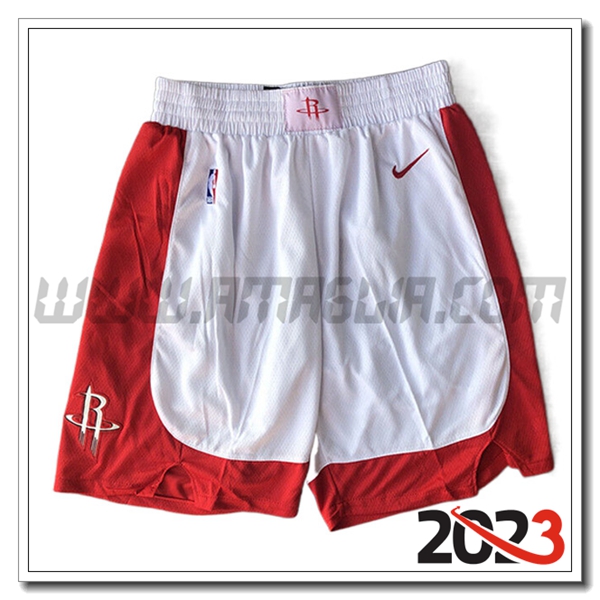 Pantaloncini NBA Houston Rockets 2023/24 Rosso/Bianco