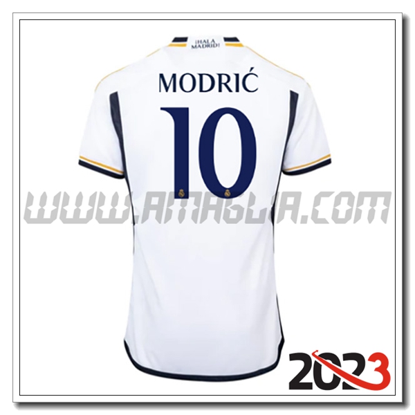 Prima Maglia Calcio Real Madrid MODRIC #10 2023 2024