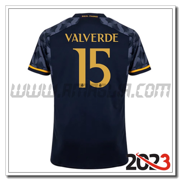 Seconda Maglia Calcio Real Madrid VALVERDE #15 2023 2024