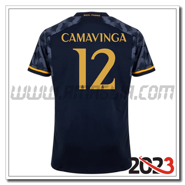 Seconda Maglia Calcio Real Madrid CAMAVINGA #12 2023 2024
