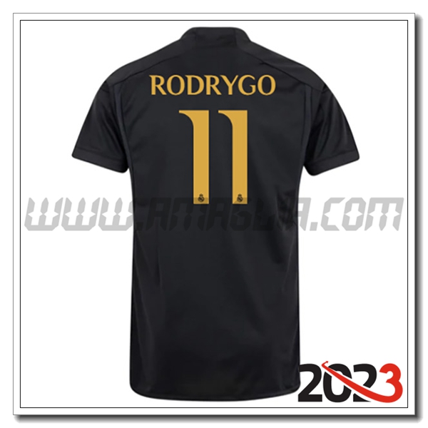 Terza Maglia Calcio Real Madrid RODRYGO #11 2023 2024