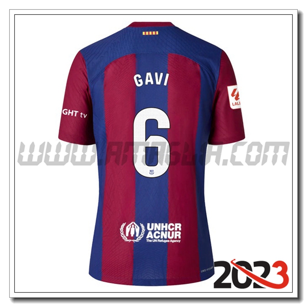 Prima Maglia Calcio FC Barcellona GAVI #6 2023 2024