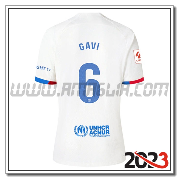 Seconda Maglia Calcio FC Barcellona GAVI #6 2023 2024