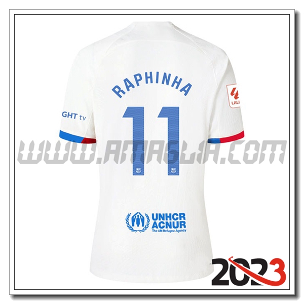 Seconda Maglia Calcio FC Barcellona RAPHINHA #11 2023 2024