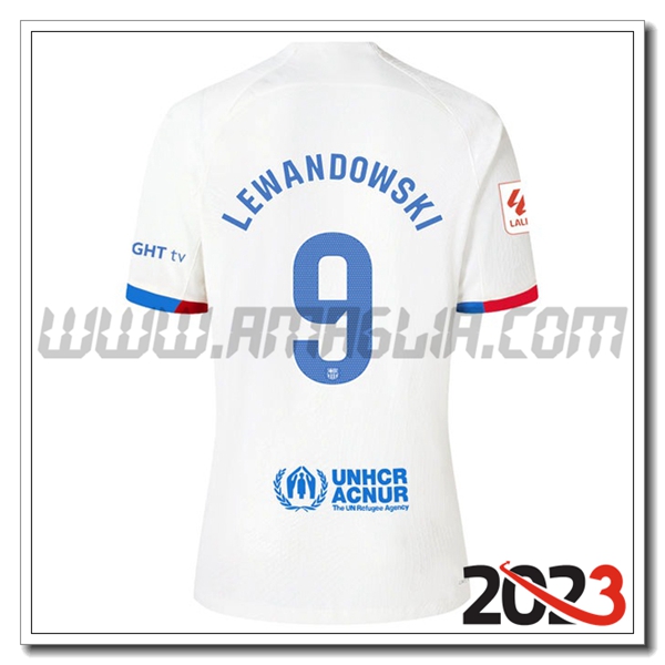 Seconda Maglia Calcio FC Barcellona LEWANDOWSKI #9 2023 2024