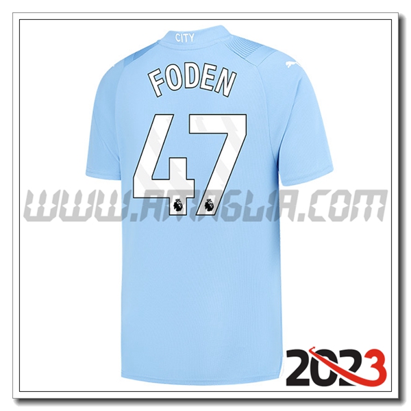 Prima Maglia Calcio Manchester City FODEN #47 2023 2024