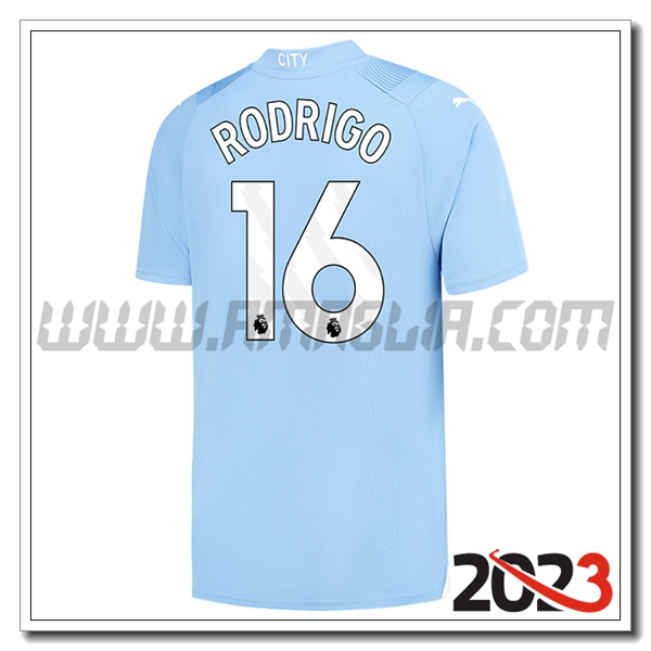 Prima Maglia Calcio Manchester City RODRIGO #16 2023 2024