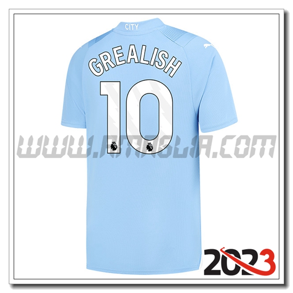 Prima Maglia Calcio Manchester City GREALISH #10 2023 2024