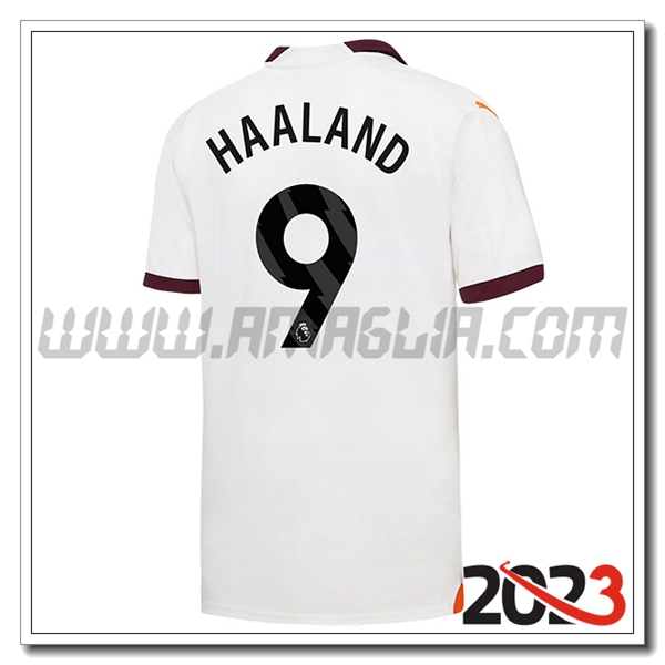 Seconda Maglia Calcio Manchester City HAALAND #9 2023 2024