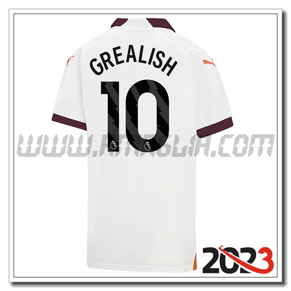 Seconda Maglia Calcio Manchester City GREALISH #10 2023 2024