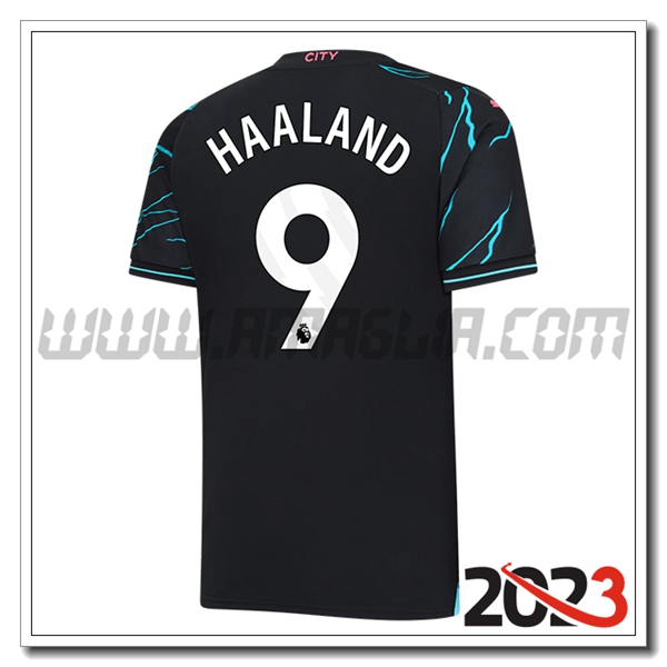 Terza Maglia Calcio Manchester City HAALAND #9 2023 2024