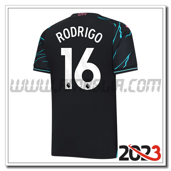 Terza Maglia Calcio Manchester City RODRIGO #16 2023 2024