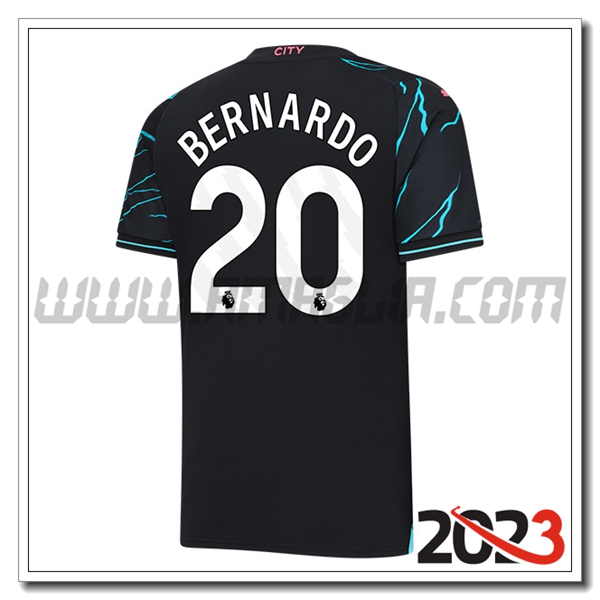 Terza Maglia Calcio Manchester City BERNARDO #20 2023 2024