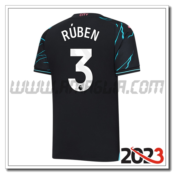 Terza Maglia Calcio Manchester City R脷BEN #3 2023 2024