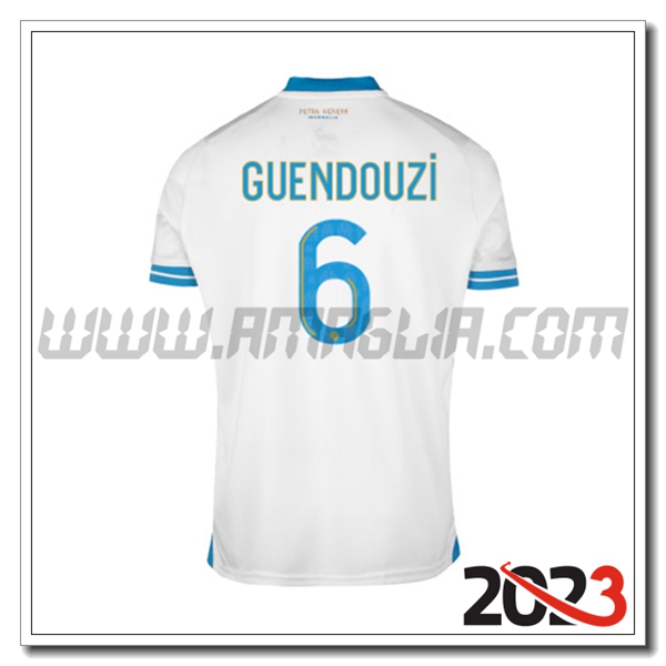 Prima Maglia Calcio Marsiglia OM GUENDOUZI #6 2023 2024