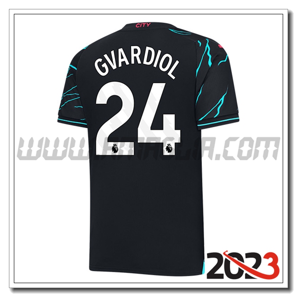 Terza Maglia Calcio Manchester City GVARDIOL #24 2023 2024