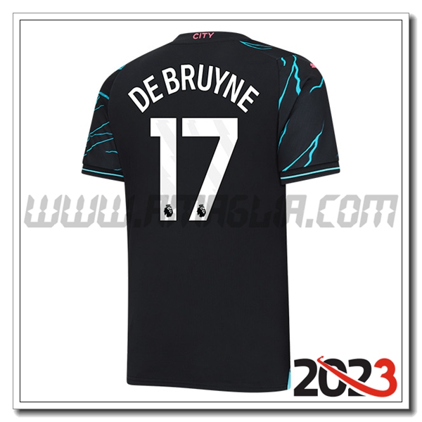 Terza Maglia Calcio Manchester City DE BRUYNE #17 2023 2024