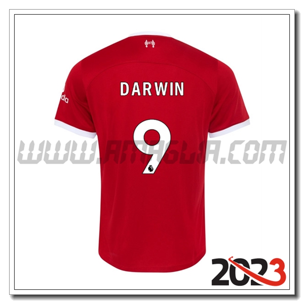 Prima Maglia Calcio FC Liverpool DARWIN #9 2023 2024