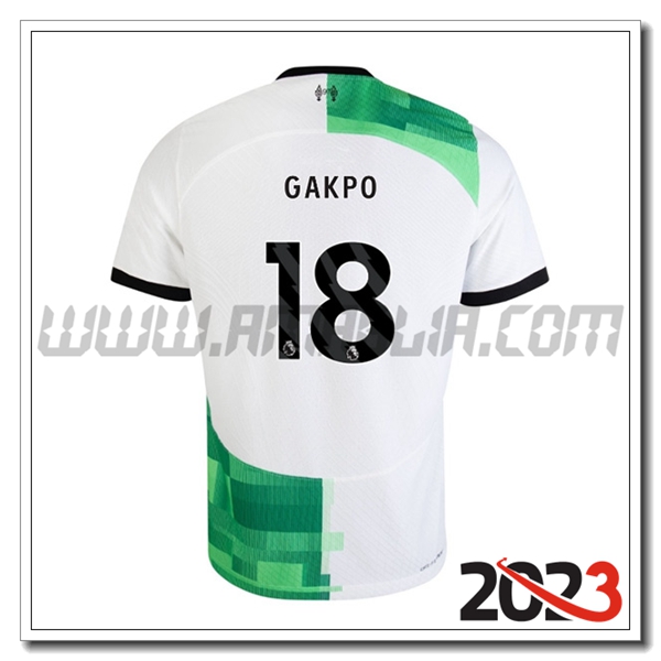 Seconda Maglia Calcio FC Liverpool GAKPO #18 2023 2024