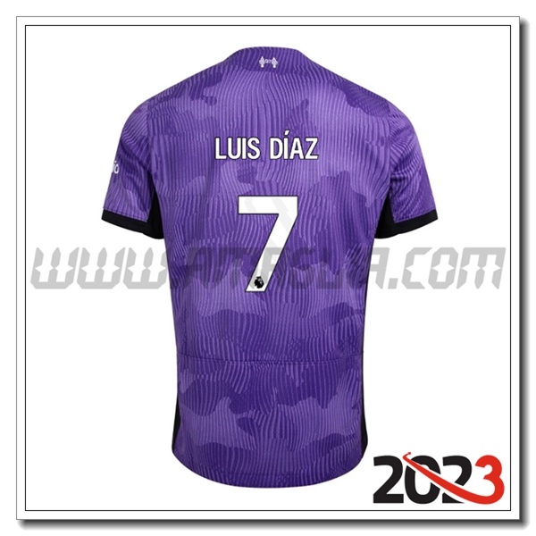 Terza Maglia Calcio FC Liverpool LUIS D脥AZ #7 2023 2024