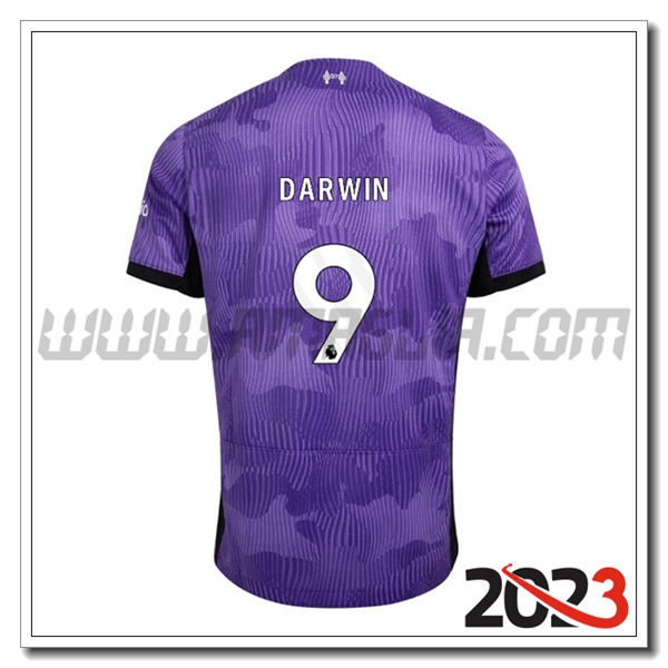 Terza Maglia Calcio FC Liverpool DARWIN #9 2023 2024