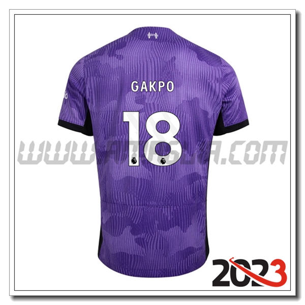 Terza Maglia Calcio FC Liverpool GAKPO #18 2023 2024