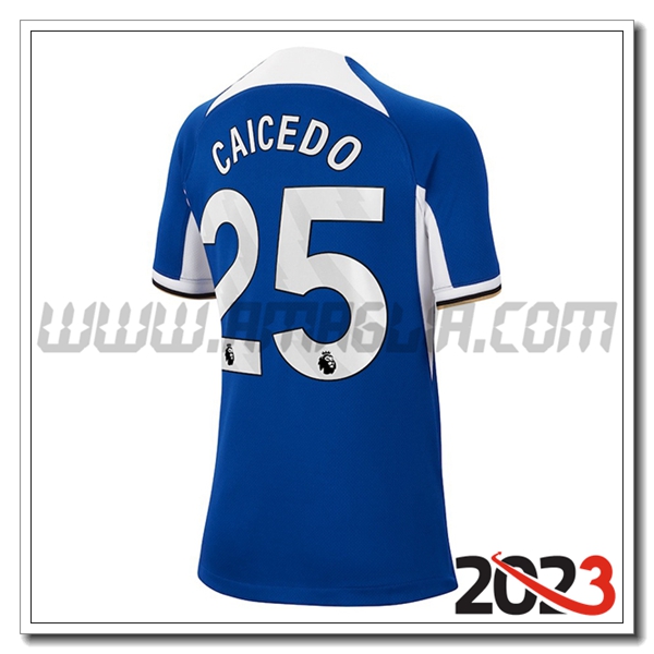 Prima Maglia Calcio FC Chelsea CAICEDO #25 2023 2024