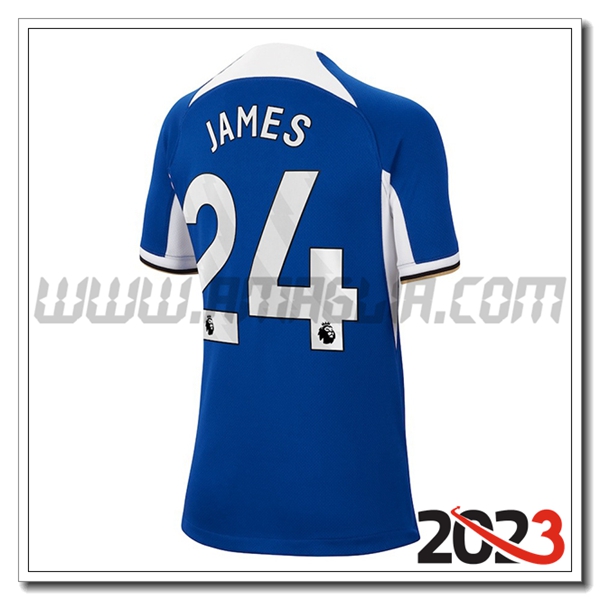 Prima Maglia Calcio FC Chelsea JAMES #24 2023 2024