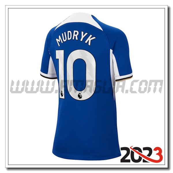 Prima Maglia Calcio FC Chelsea MUDRYK #10 2023 2024