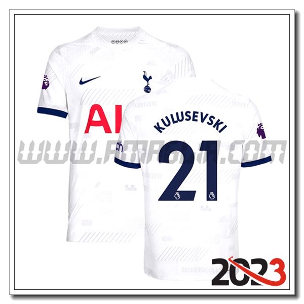 Prima Maglia Calcio Tottenham Hotspur KULUSEVSKI #21 2023 2024