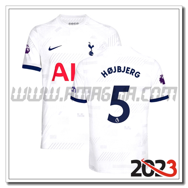 Prima Maglia Calcio Tottenham Hotspur H脰JBJERG #5 2023 2024