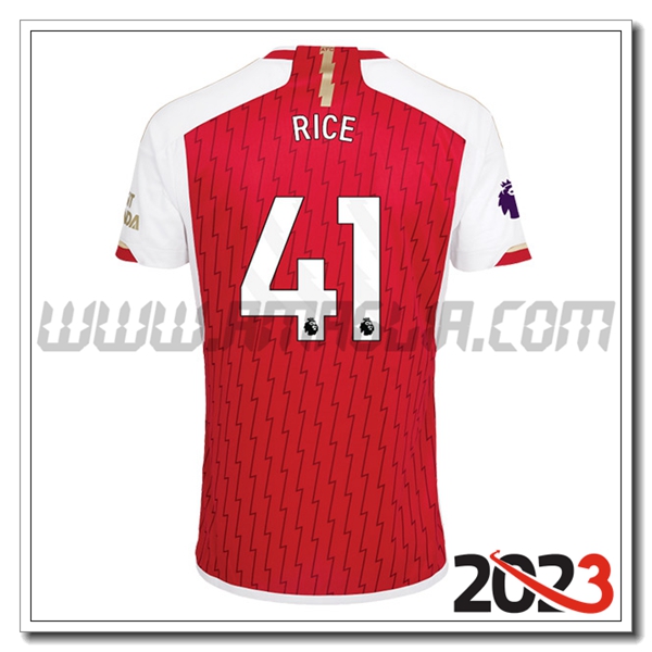Prima Maglia Calcio Arsenal RICE #41 2023 2024