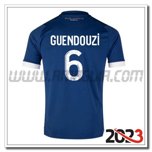 Seconda Maglia Calcio Marsiglia OM GUENDOUZI #6 2023 2024