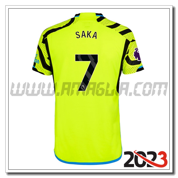 Seconda Maglia Calcio Arsenal SAKA #7 2023 2024